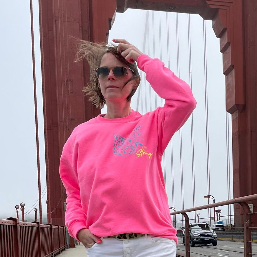Good Vibes Sweatshirt mit Leoprint