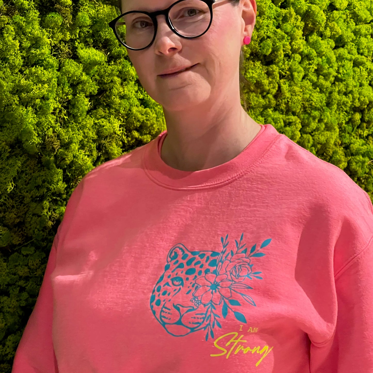 Good Vibes Sweatshirt mit Leoprint