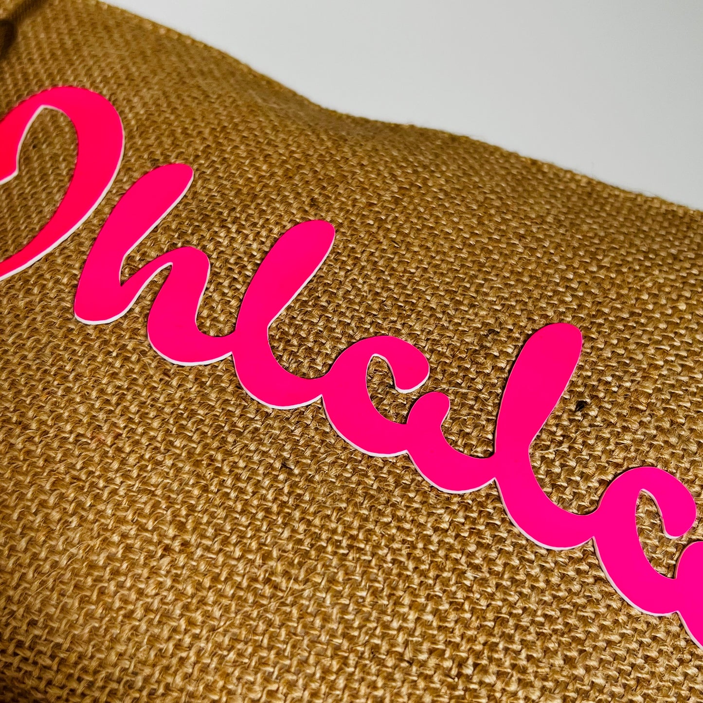 Jute Bag Ohlala neonpink