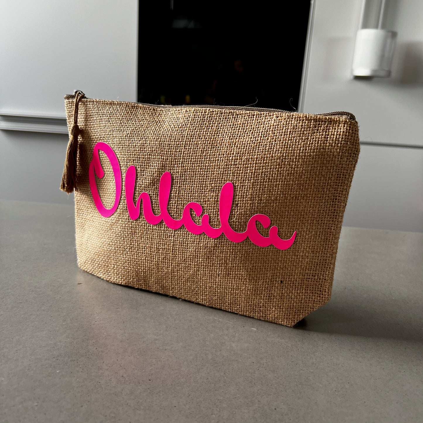 Jute Bag Ohlala neonpink
