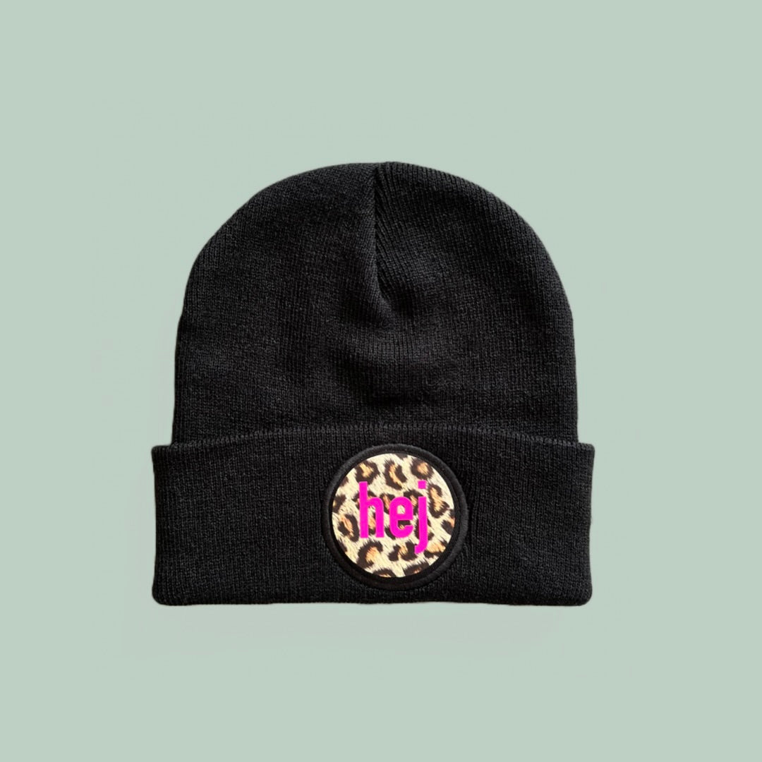Statement Beanie Mütze "hej"